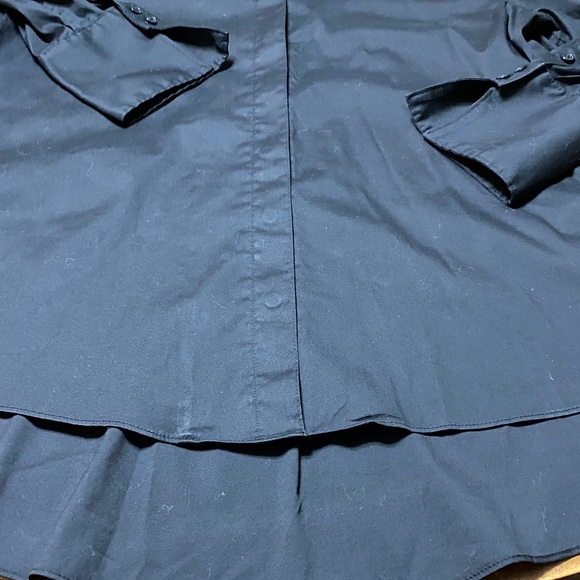 Chico's  Black Ruffle Blouse - Picture 5 of 8